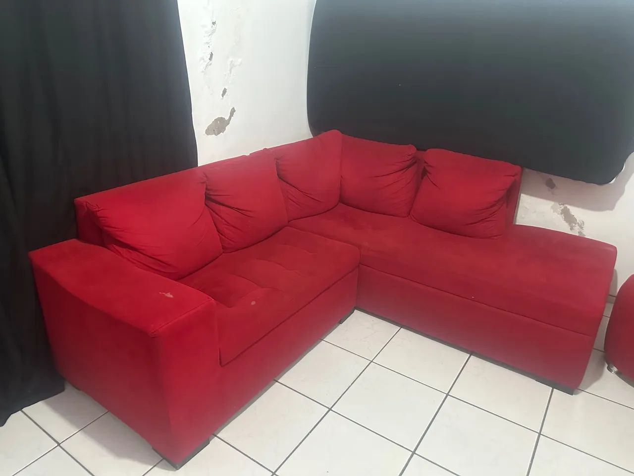 Sofá de Canto Vermelho64254009904002121
