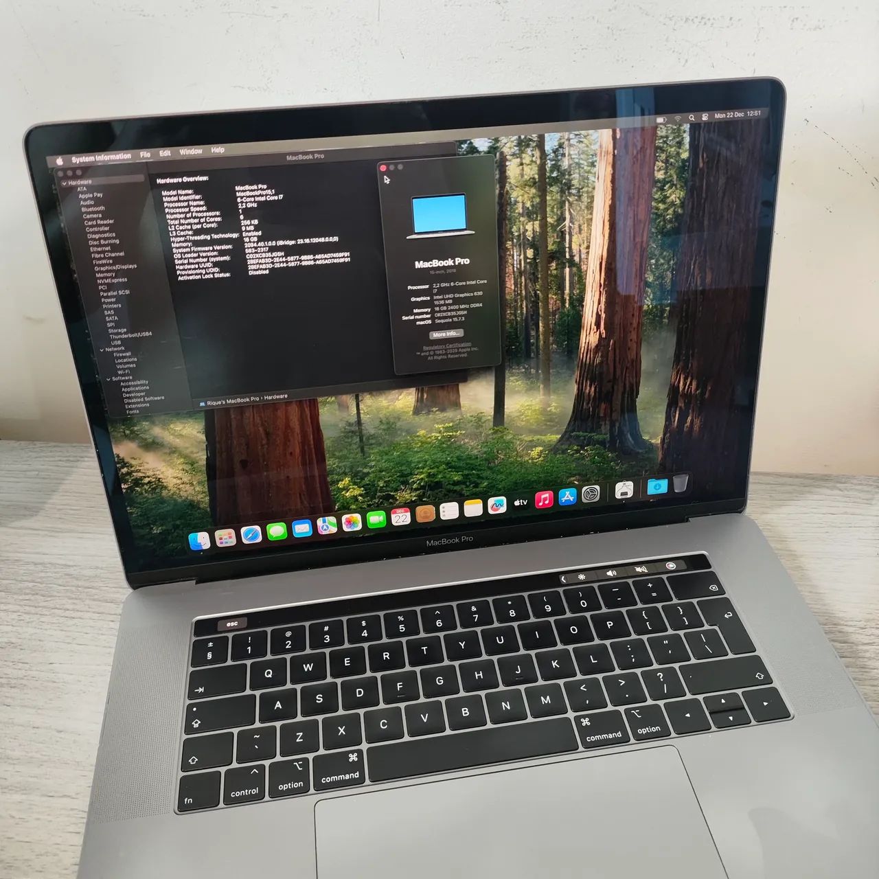 MacBook本体 Macbook Pro 2018 | Core i5 | SSD 1000GB MacBook Pro 2018 - Intel Core i5, 8GB, SSD 512GB, Tela 13.3