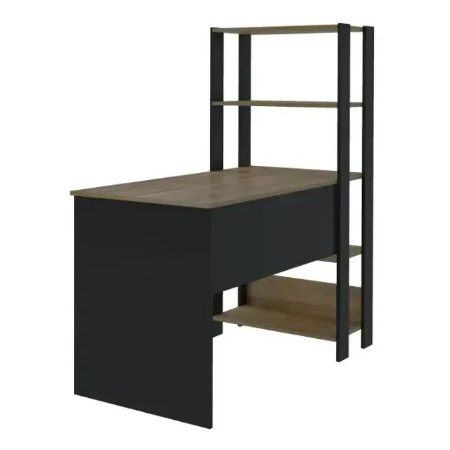 Mesa marta artely para computador na cor pinho preto - Foto 2