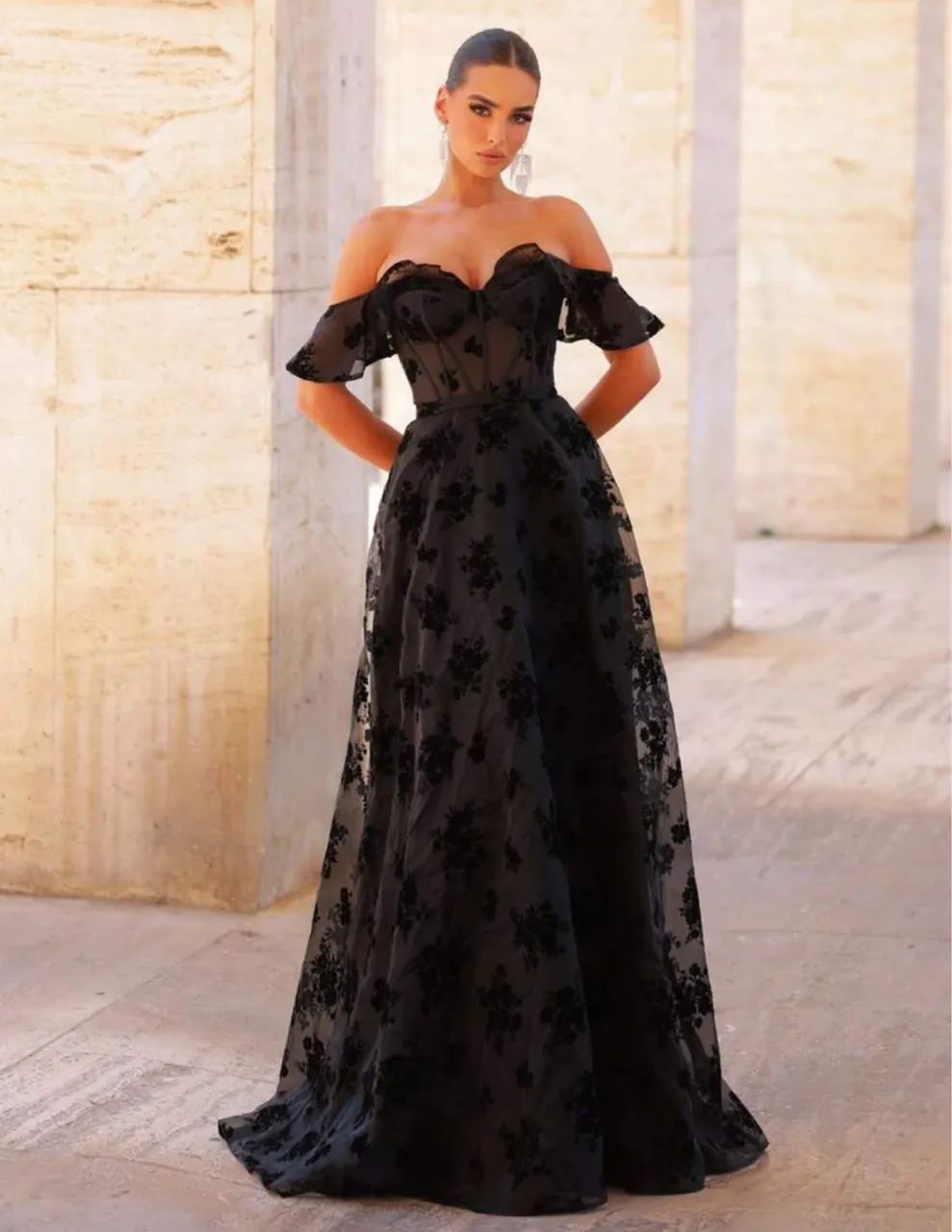Vestido de gala preto