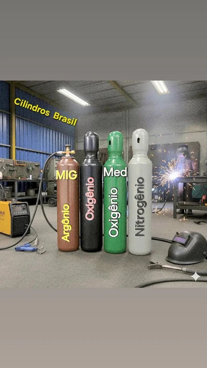 Cilindros Nitrogênio, Argônio e Mistura MIG - Foto 6