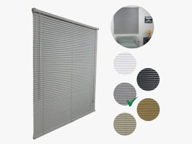 Persiana Horizontal Block PVC CINZA 1x1,60m Topflex - Foto 2