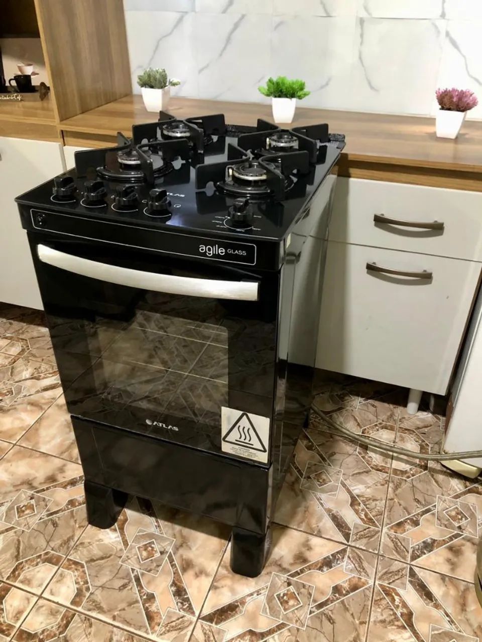 VENDO FOGÃO MODELO ATLAS MESA DE VIDRO 04 BOCAS 