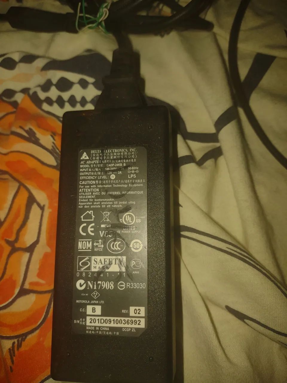 Fonte Carregador Delta Electronics EADP-24KB B