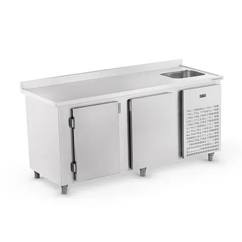 Balcão inox 2m resfriado ou congelamento