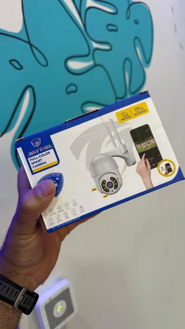 Câmera Wi-Fi Jortan - externa e interna $180,00