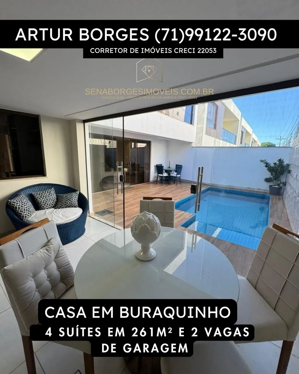 Casa em Buraquinho 4 suítes em 261,39m² e 2 vagas de garagem