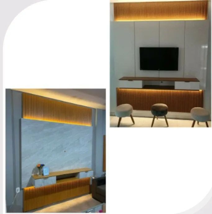 Painel de TV Moderno com Iluminação e Design Exclusivo