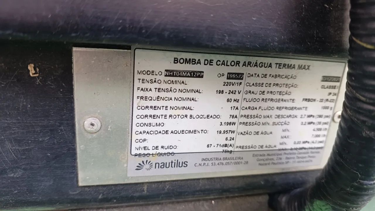 Bomba de Calor Terma Max 04 Nautilus 220v - Muito nova - Aquece muito rápido uma piscina. - Foto 4