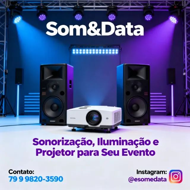 ? Aluguel de Som, Luz e Projetor para Festas e Eventos - Som&Data