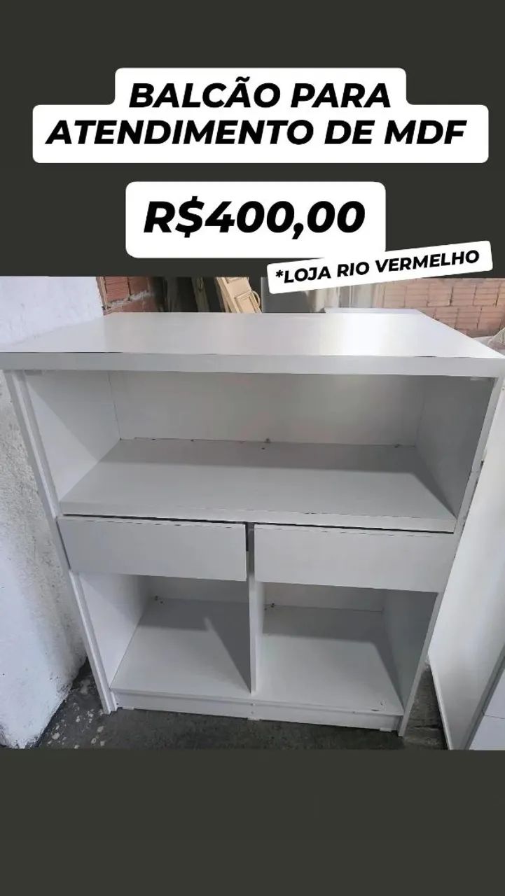 Balcão para Atendimento em MDF Branco