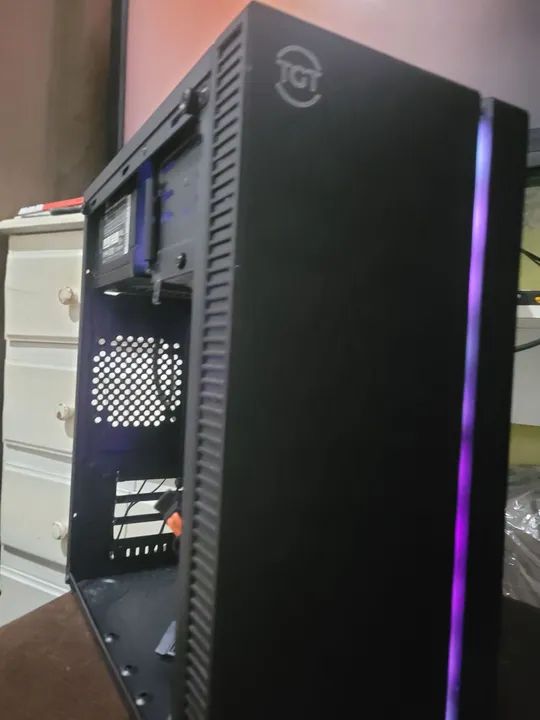 Gabinete Gamer TGT com RGB, pronto para montar seu PC!