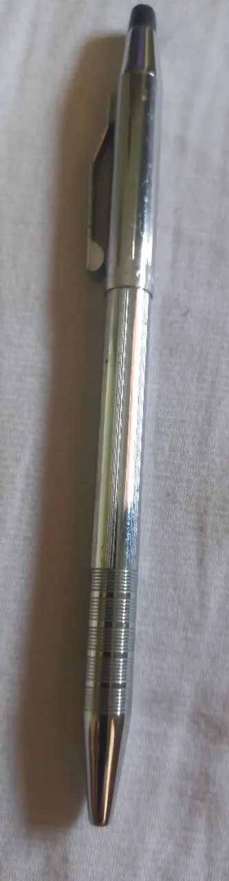 Antiga caneta esferográfica compactor inox metal escritório escola consultório antiguidade - Foto 2