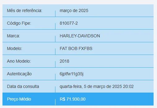 Harley Davidson Fat Bob 114 FXFBS - 2018 - Customizada *** Imperdível *** - Foto 7