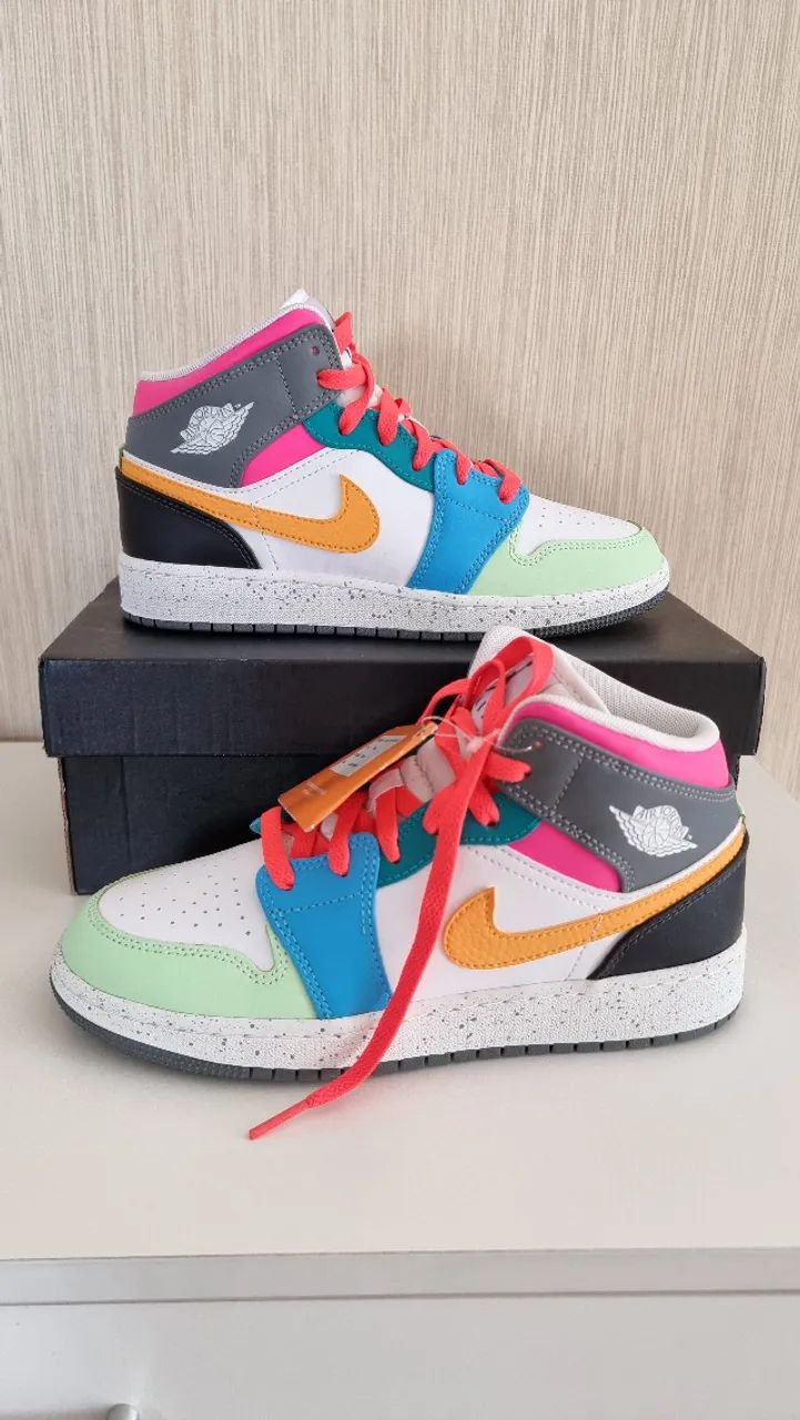 Air Jordan Air Jordan 1 Mid GS Multi-Color - Foto 2