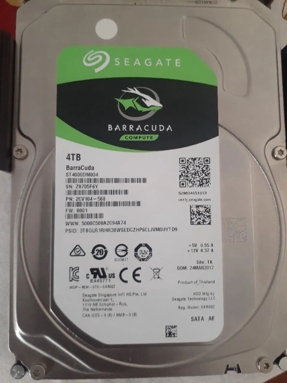 HD Seagate BarraCuda 4TB