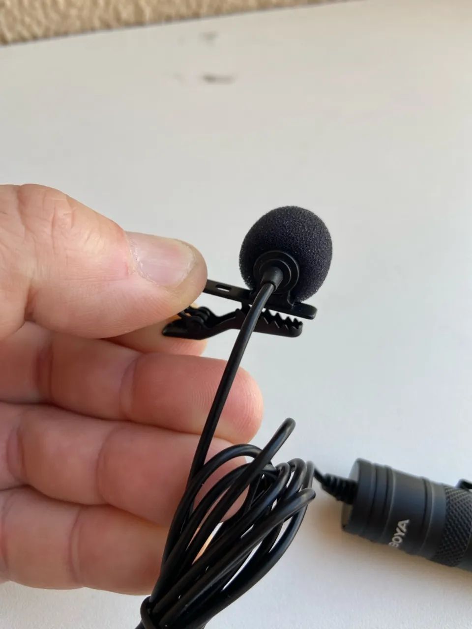 Microfone de Lapela Boya P SmartPhone e Câmera Profissional 
