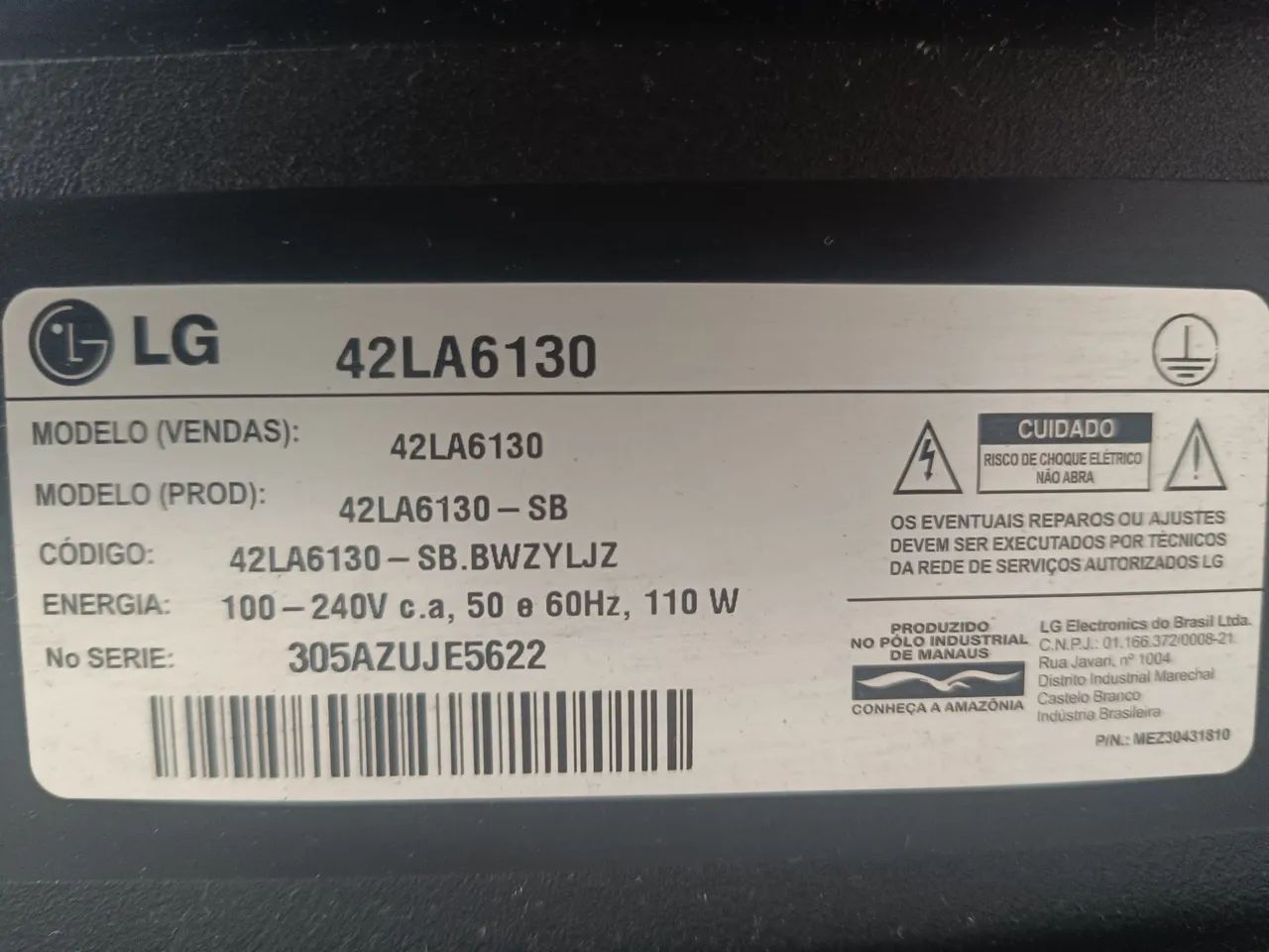 Tv 42" LG sem imagem  - Foto 3