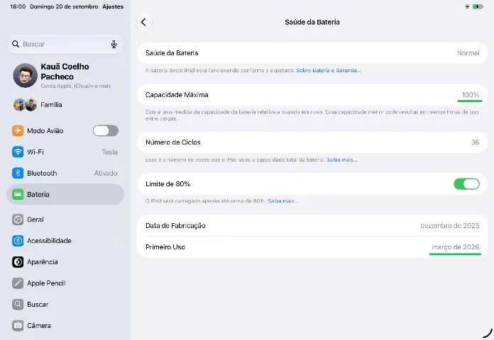 iPad Pro M5 11 polegadas 256 GB - Prateado + Apple Pencil Pro + Smart Folio - Branco - Foto 5