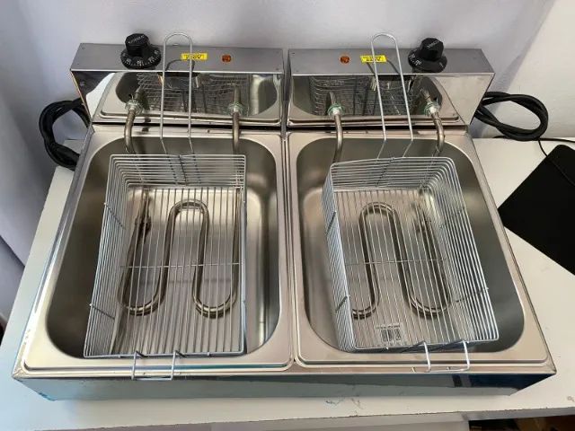 Fritadeira elétrica 10 Litros 2 cubas Pronta Entrega - Foto 5
