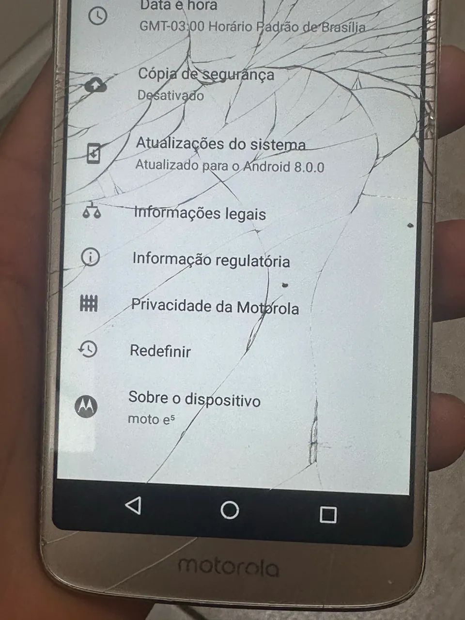Moto e5 play tela trincada  - Foto 4