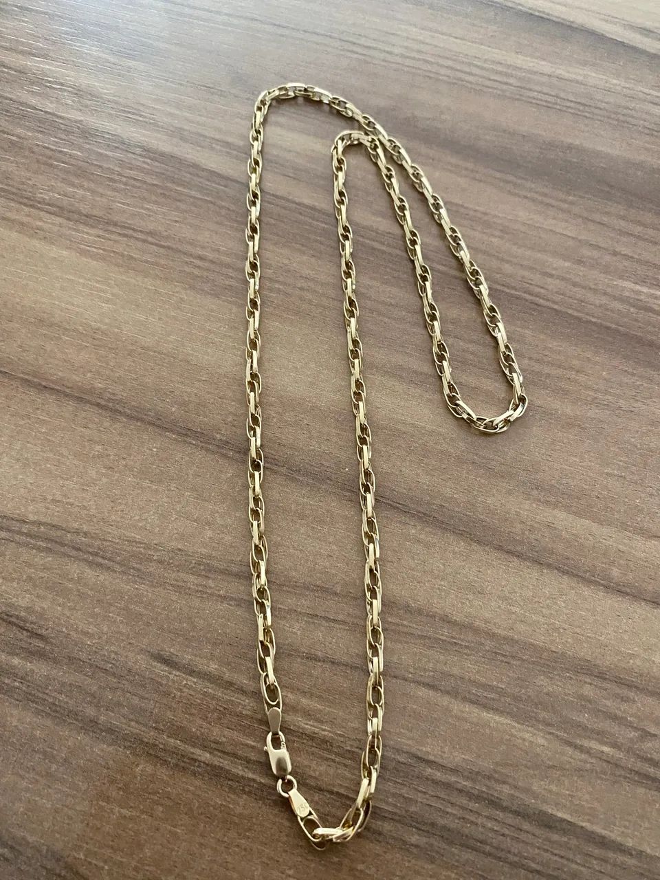Corrente tijolinho duplo ouro 18k  - Foto 2
