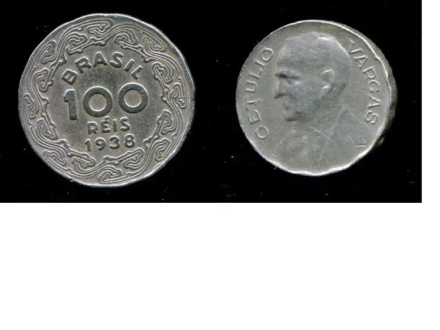 Moeda 100 réis 1938 série Getúlio Vargas