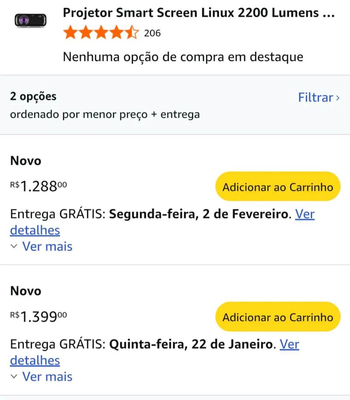 Projetor Multi PJ003 2200 Lúmens Linux HD 720p Novo Entrego Anápolis Goiânia - Foto 4