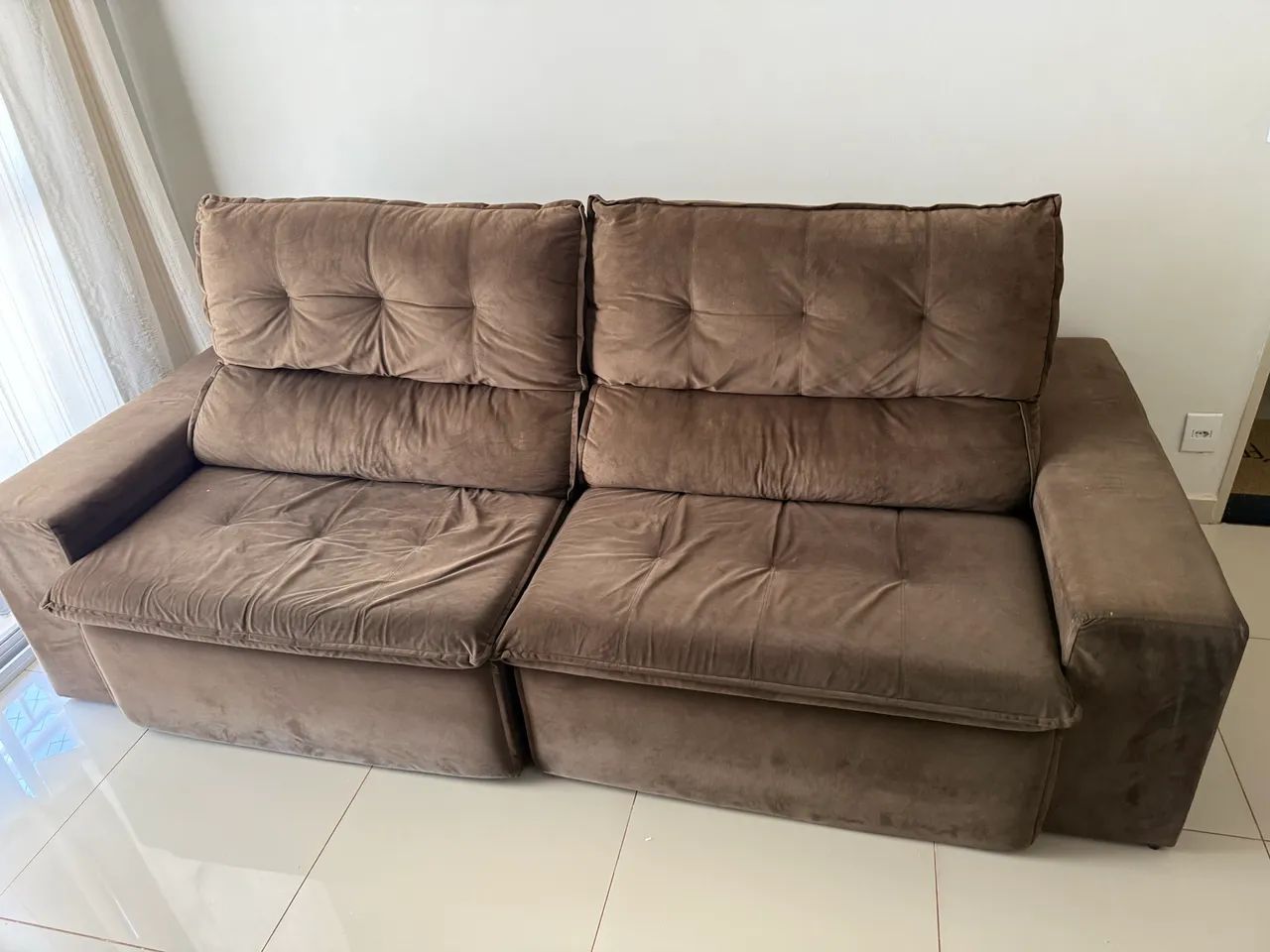 Vendo sofá retrátil 2,50 (PARCELO NO CARTÃO) - Foto 4