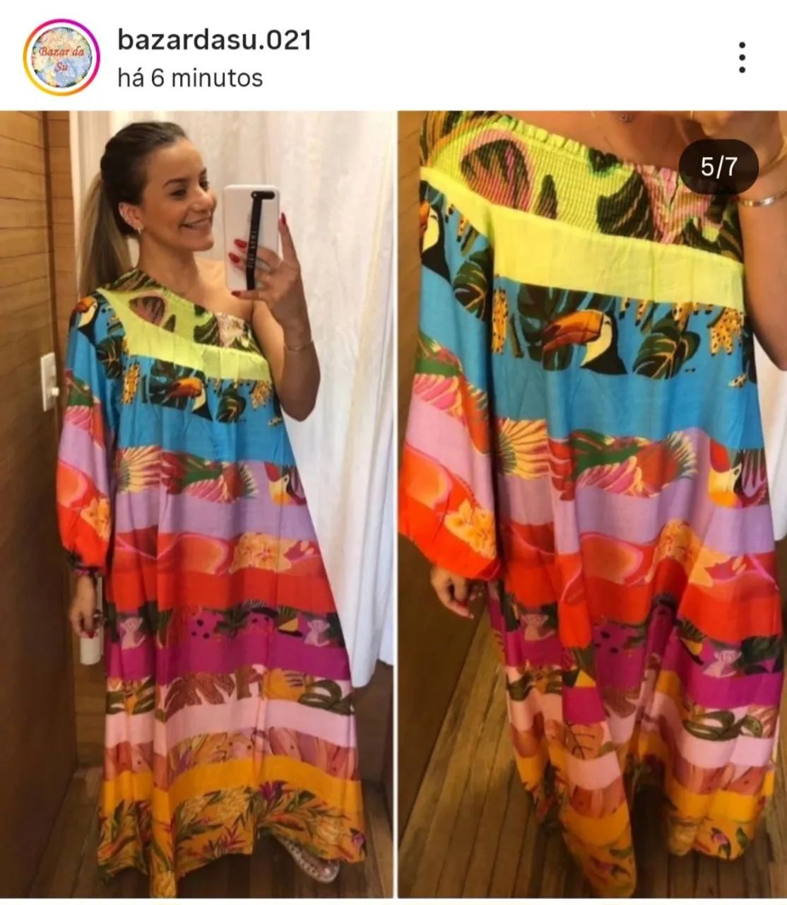Vestido ombro só dança de cor Farm - Foto 2