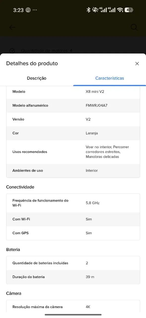 Drone Xiaomi Fimi X8 mini V2 4k laranja 2 baterias plus - Foto 4