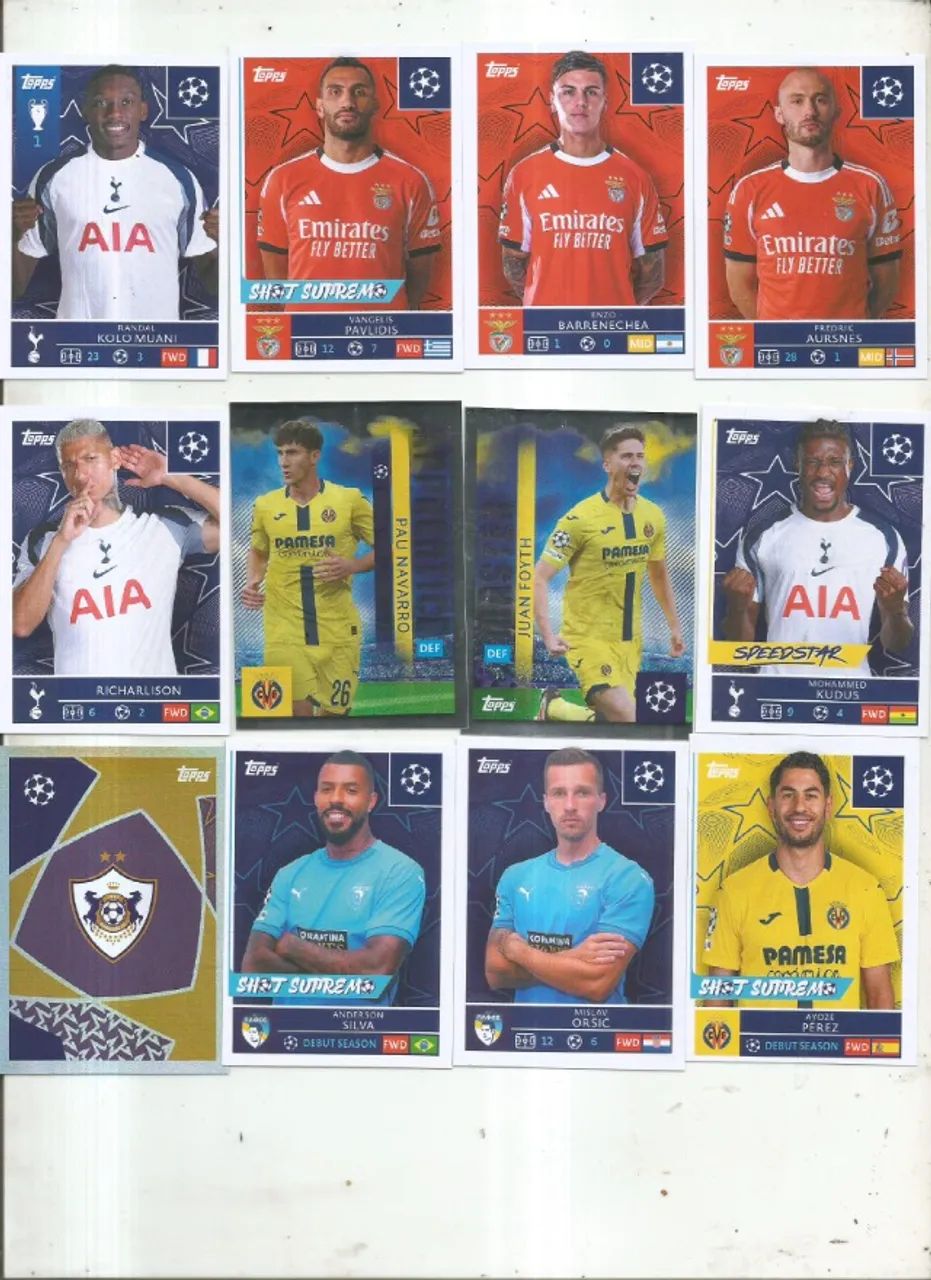 FIGURINHAS CHAMPIONS LEAGUE 25/26 - A PARTIR 3.00 CADA