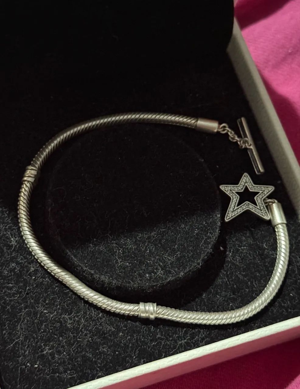 pulseira pandora fecho t estrela