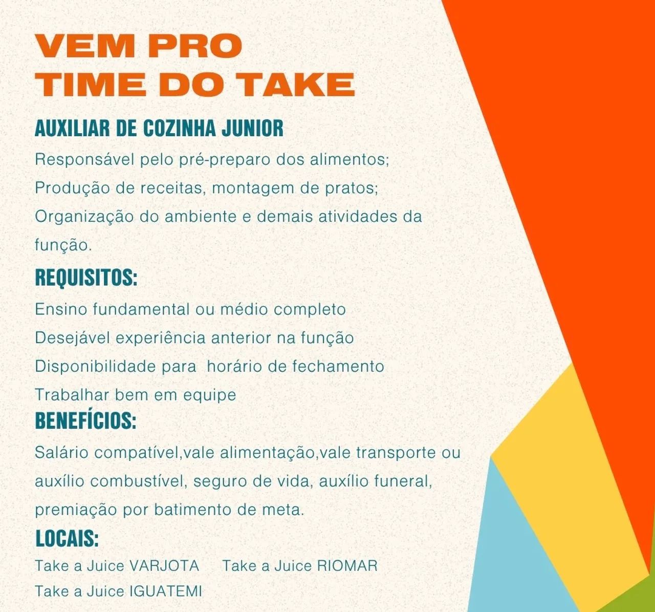 Auxiliar de Cozinha Jr