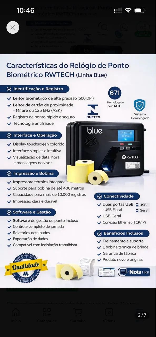 Relógio de ponto  - Foto 4