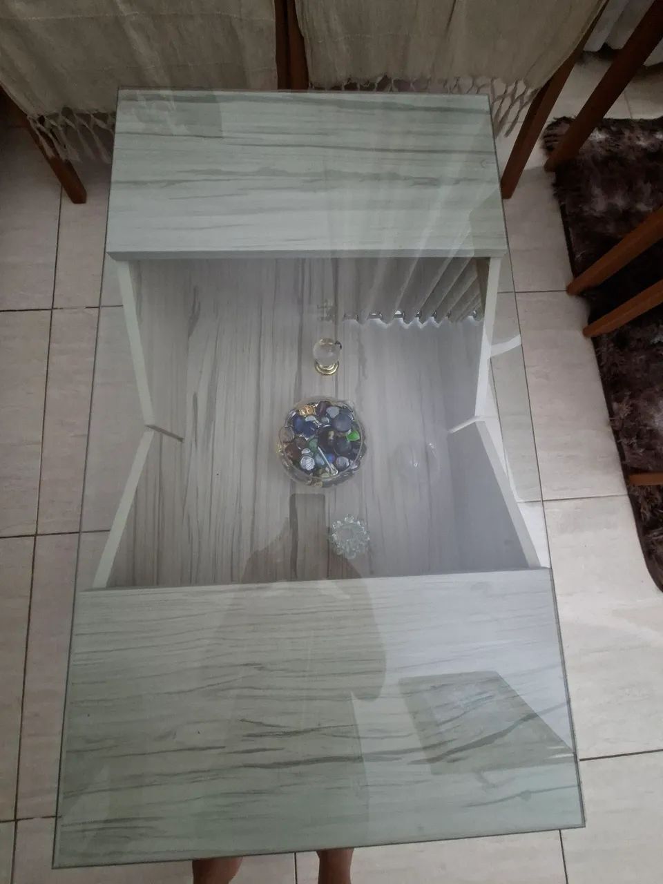 Mesa de centro com tampo de vidro - Foto 3