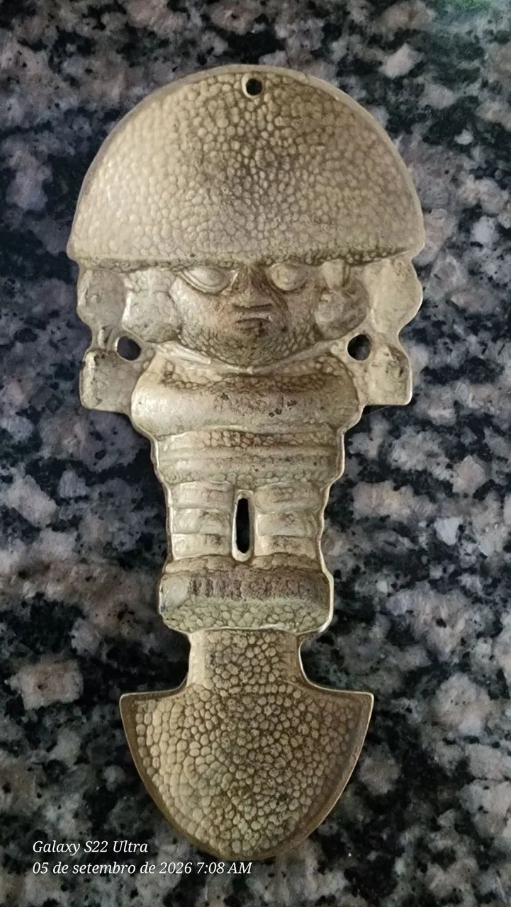 TUMI PERUANO EM BRONZE ? PEÇA DECORATIVA / COLECIONÁVEL - Foto 3