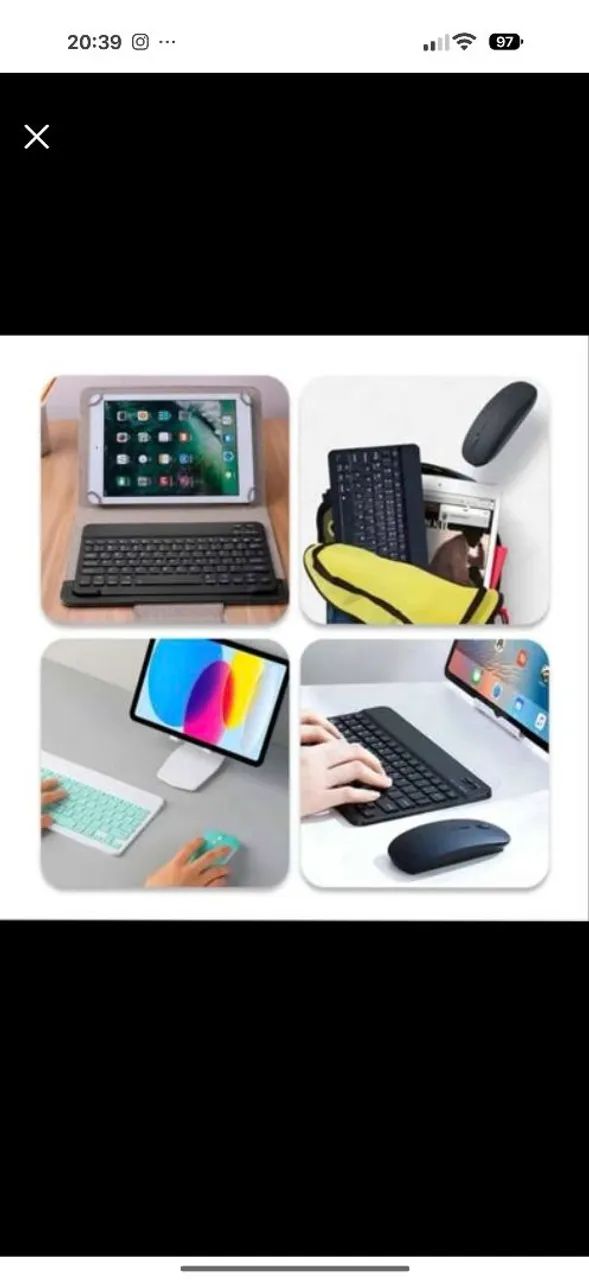 Kit teclado teclado mais mouse via bluetooth  - Foto 3