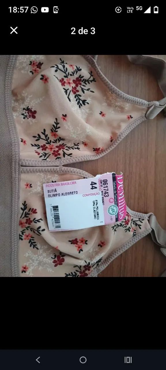Sutiã DeMillus e Bory feminino 