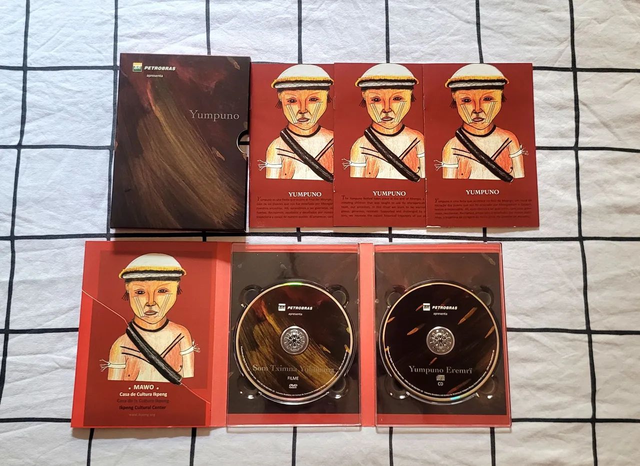 yumpuno dvd com documentário e cd de músicas tradicionais do povo indígena ikpeng