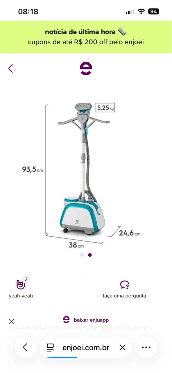 Ferro a vapor eletrolux GST10  - Foto 3