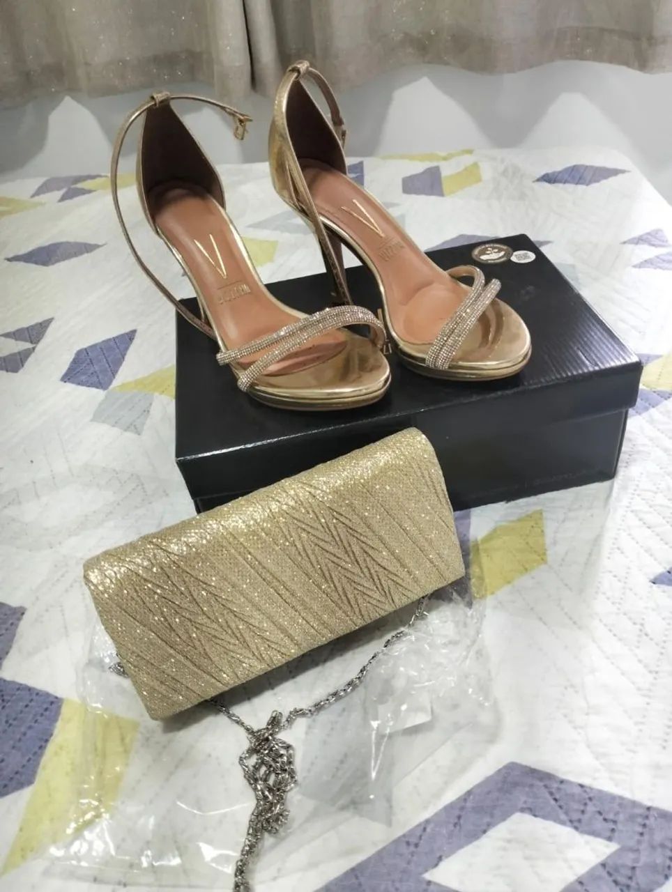 Conjunto de vestido, sandália e bolsa  - Foto 5