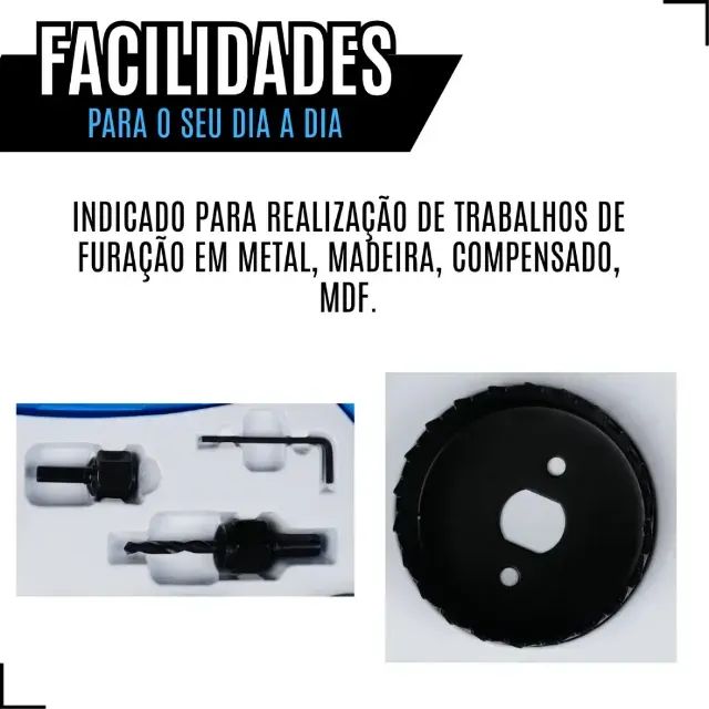 Jogo De Serras Copo Gamma Aço Carbono 8 Peças - Foto 4