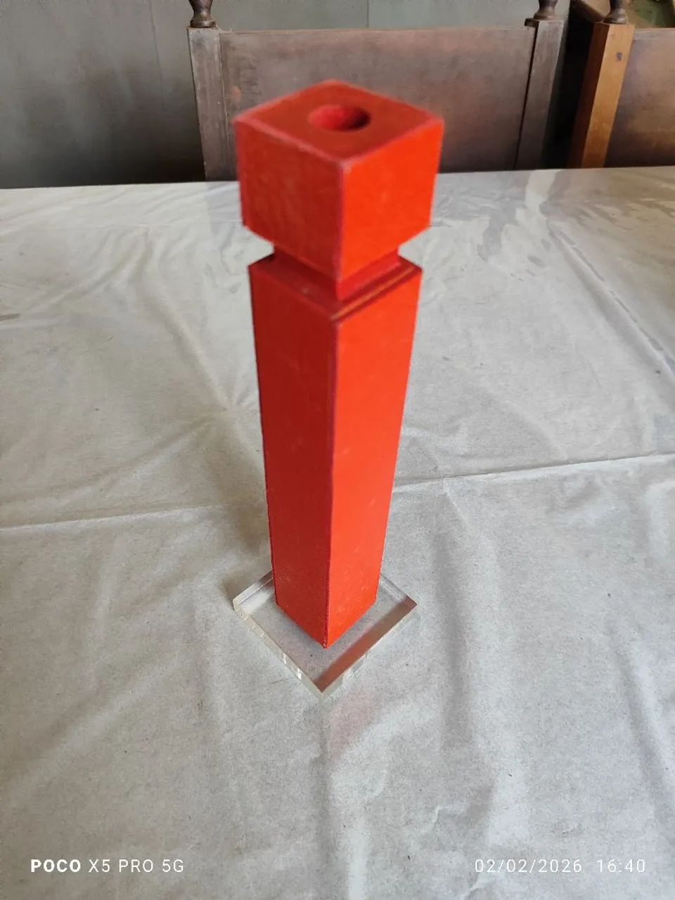 Objeto decorativo castiçal 