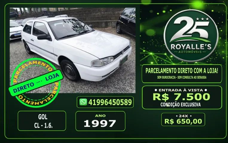Volkswagen Gol Geração II 1.6 8V 85cv MI Gasolina Mec. 2P 1997