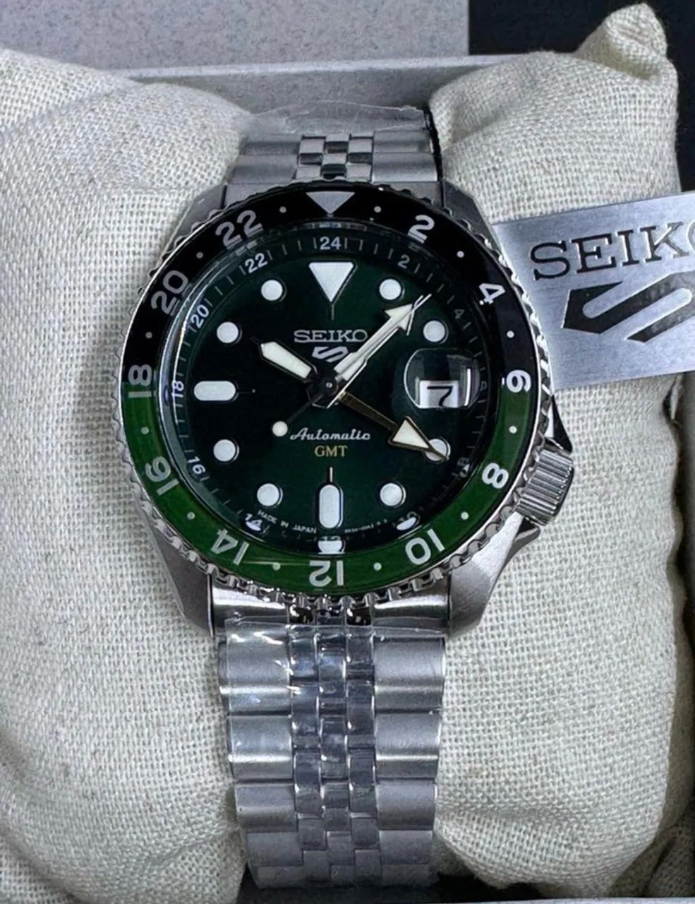 Relógio Seiko 5 Sport GMT verde Sprite - Foto 2