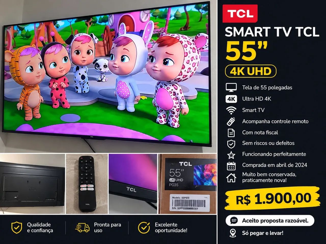 Tv TCL 55 polegadas 