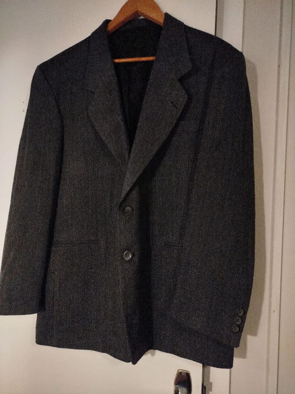 Blazer de lã akol cinza escuro 