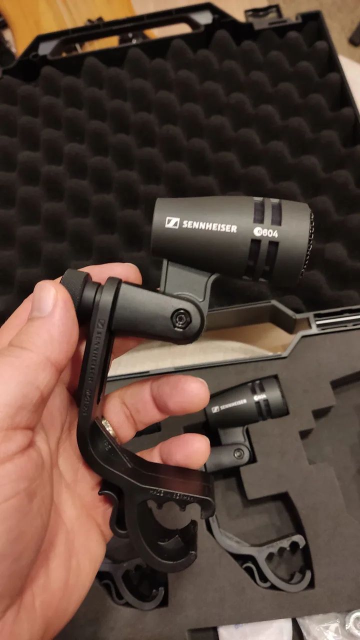  Microfone Sennheiser e604 pra tons, original, não shure akg audiotechnica