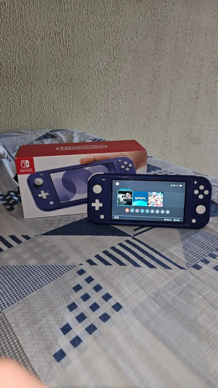 Nintendo Switch Lite Desbloqueado | Cor Azul Marinho - Jogos de